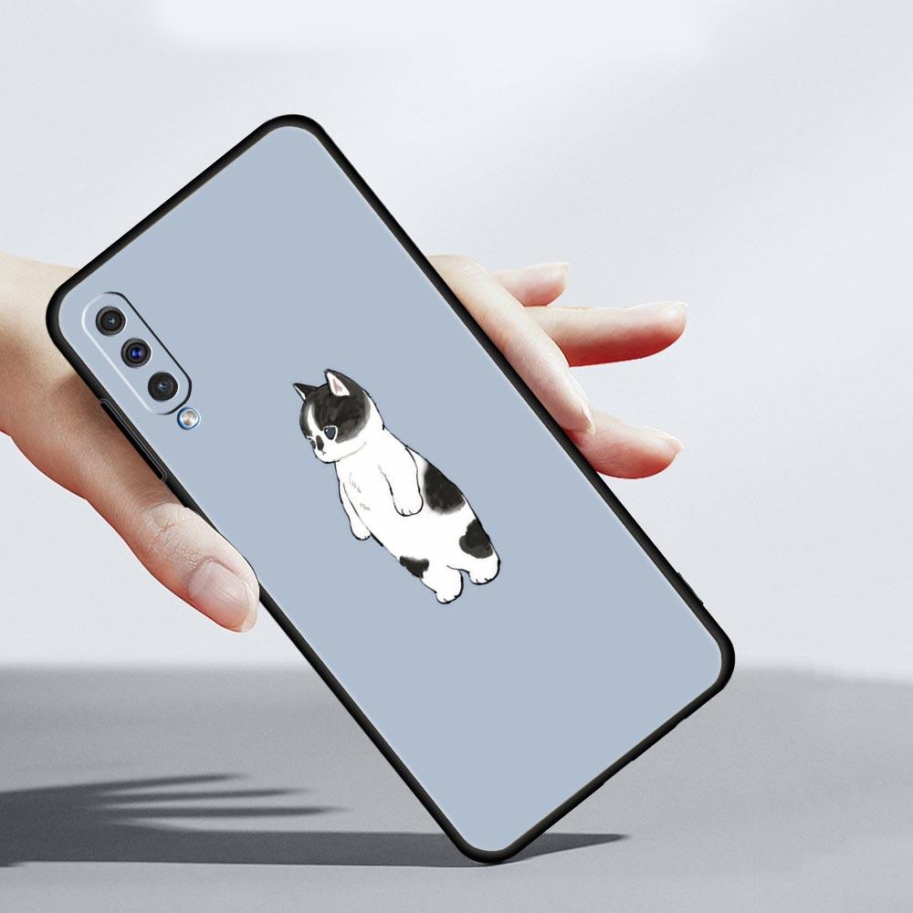 Phone Case for Samsung Galaxy A56 A54 A42 A36 A34 A26 A16 A12 A20 A22 A40 A50 A52 A06 5G Soft TPU Shell Cute Animals Cat Cartoon