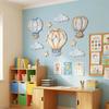 9PCS/SET Watercolor Hot Air Balloon Wall Decor Cartoon Nursery Wall Art Sticker  Baby Room