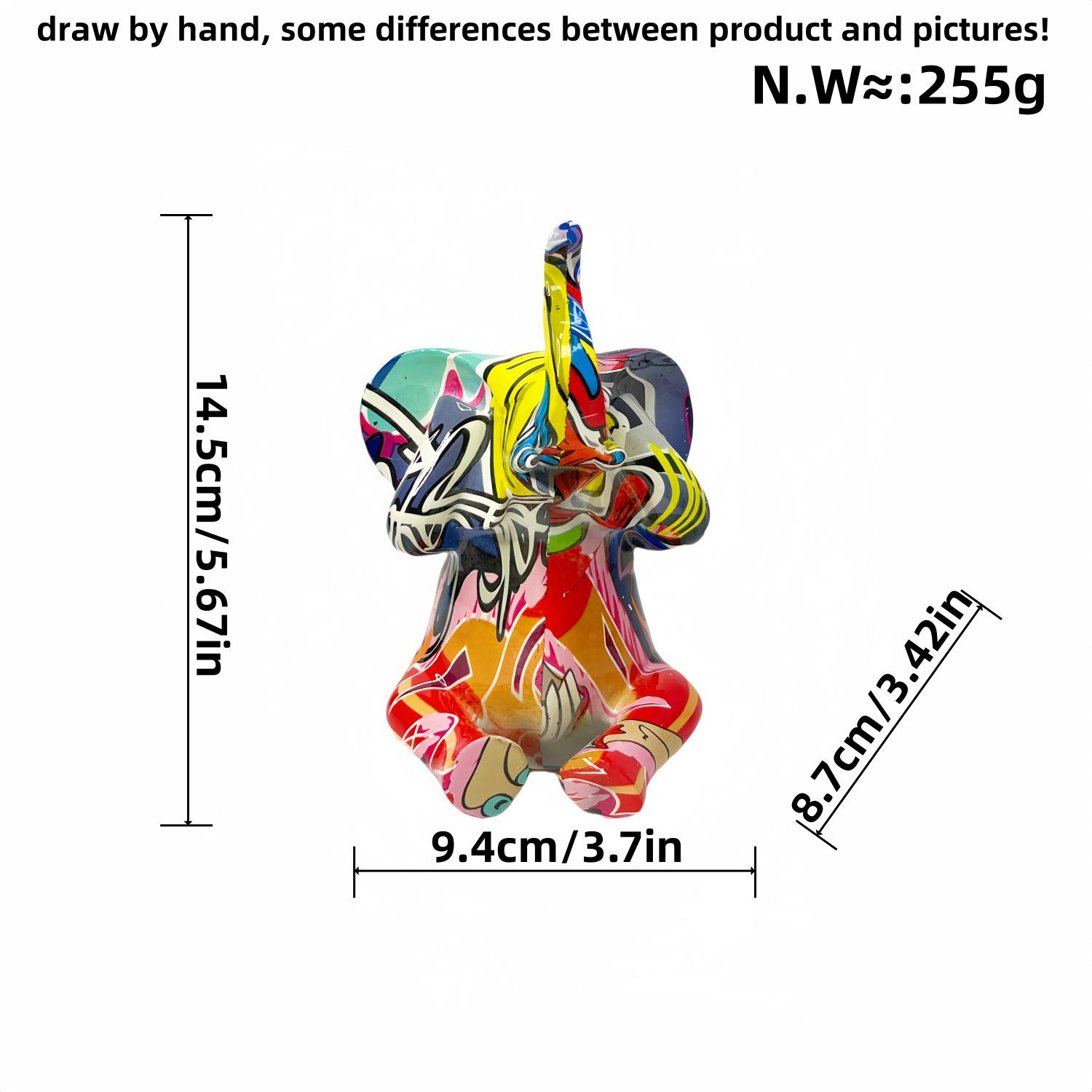 

Creative Design Colorful Baby Elephant Ornaments Home Living Room Entrance Figurine Wine Cabinet Tabletop Creative Design Decoration Crafts