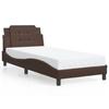 VidaXL Bed Frames with Headboard, Upholstered Bed, Single Bed, Adult Bedroom Interior Bed, Brown 90x200 Cm 3208158