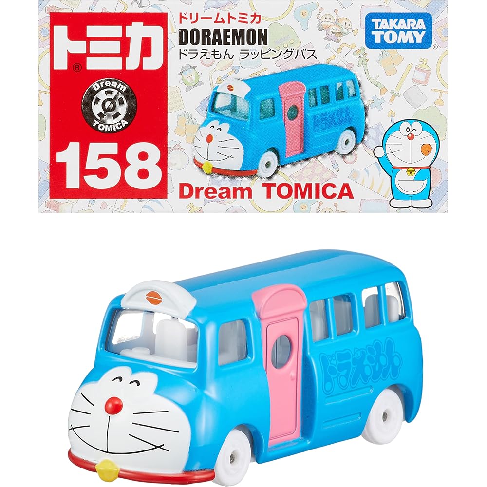 Takara Tomy Tomica Dream Tomica No.158 Doraemon Wrapped Bus Toy Mini Car for Ages 3 and Up