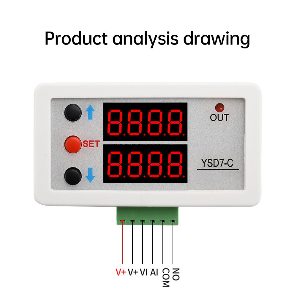 New DC 6-11V YSD7-C High Precision Voltage And Current Meter LED Digital Display Signal Meter 1-11V 1-11MA Analog Input