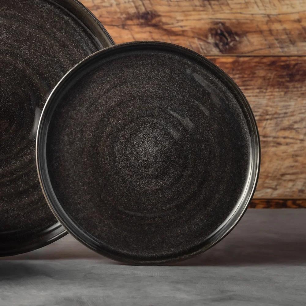 Ceramic Salad Plate Round Rustic Dinnerware Microwave Dishwasher Safe Perfect Serving Appetizers Side Dishes and Salads