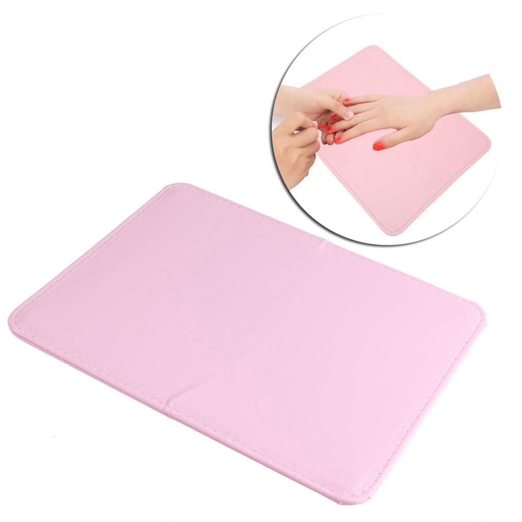 Nail Art Table Mat Cushion Pad Foldable Washable Manicure Desk Mat Nail Salon ToolsPink