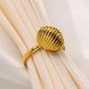 Gold Color Shell Open Stainless Steel Rings For Women  Trendy  Aesthetic Wedding Couple Ring Femme Beach Jewelry Accessories