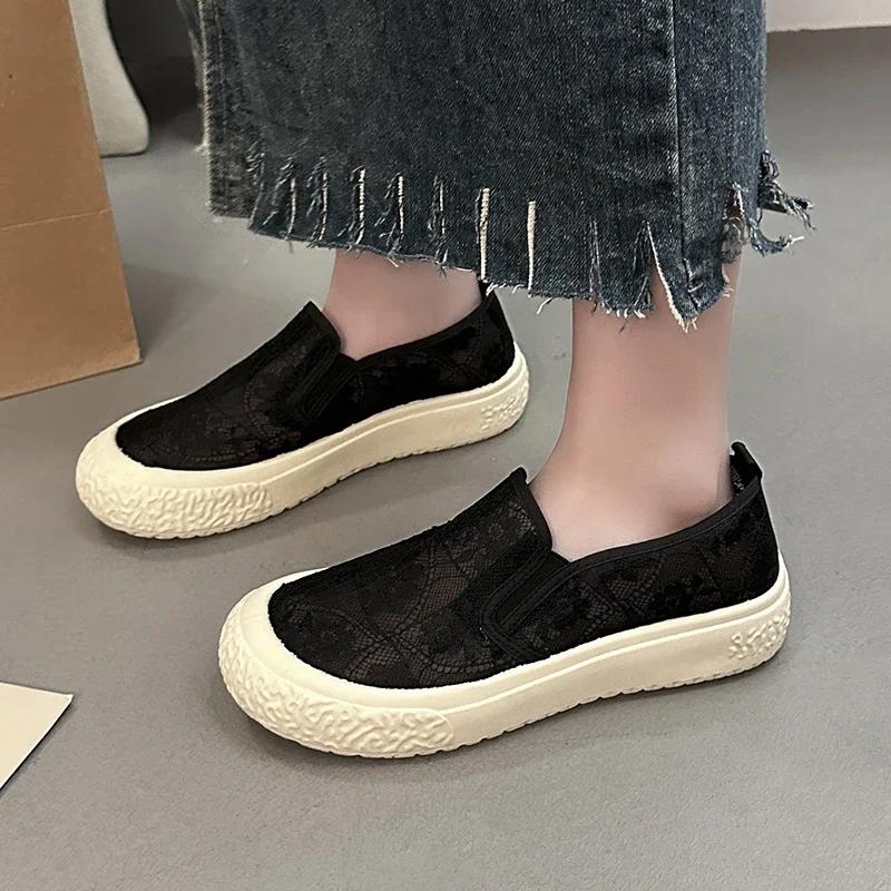 Shoes For Women Round Toe Tennis Female Casual Sneaker Summer Breathable New 2024 Leisure