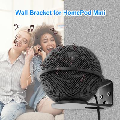 Metal Wall Mount Wireless Speaker Hanging Bracket Ceiling Stand for Apple HomePod Mini Wall Holder with Mounting Accessories