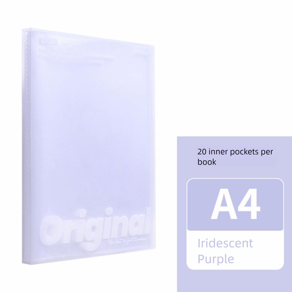 20 Pages Vertical Hand-held Bag Waterproof Test Paper Storage Bag  for School Office Supplies