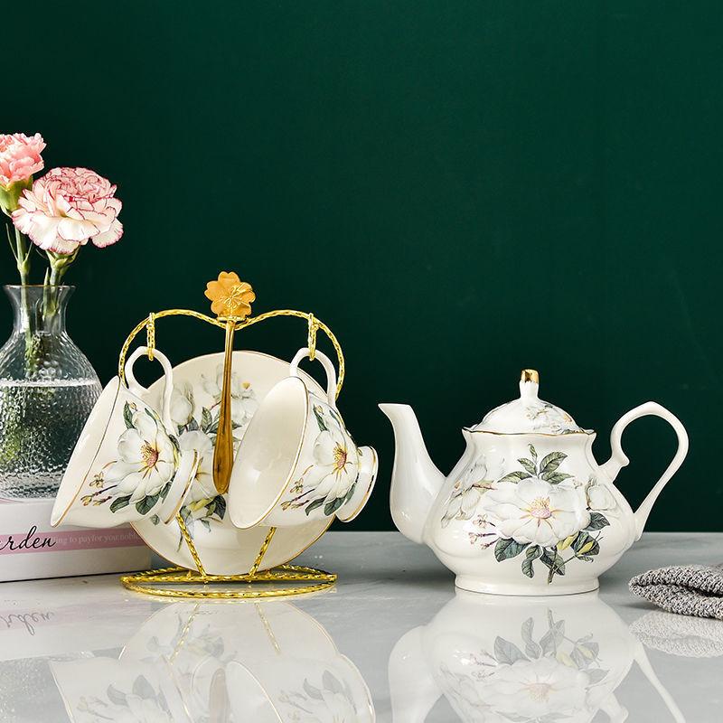 European Ceramic Tea Set English Afternoon Tea Cup Set Teapot High-Grade Porcelain Coffee Pot 1 TeaPot 2 Cups and Saucers