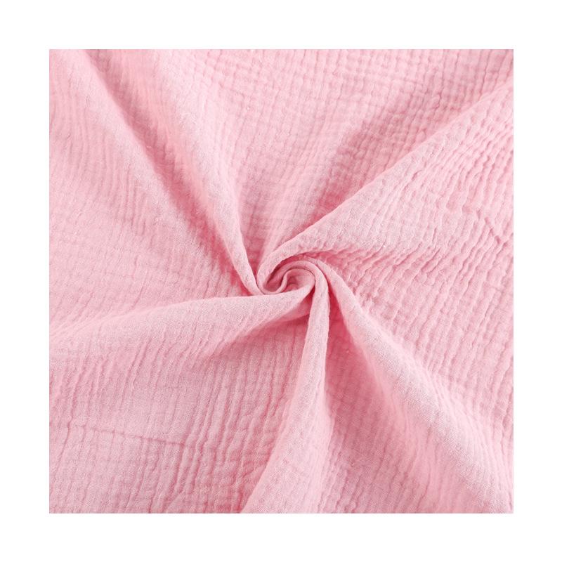 Double Layer Pure Cotton Gauze Crepe Fabric for Postpartum Pajamas and Home Wear
