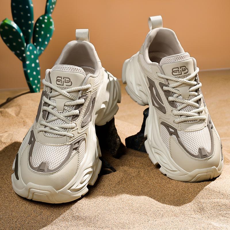 Retro Thick-soled Heightening Mecha Student Non-slip and Wear-resistant Running Shoes Thick-soled Sports Shoes
