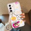 Phone Cover Case for Samsung Galaxy S26 S24 S25 Edge S22 FE S21 Note 20 Ultra 10 S20 Plus S23 Ultra Shin Cartoon Little White