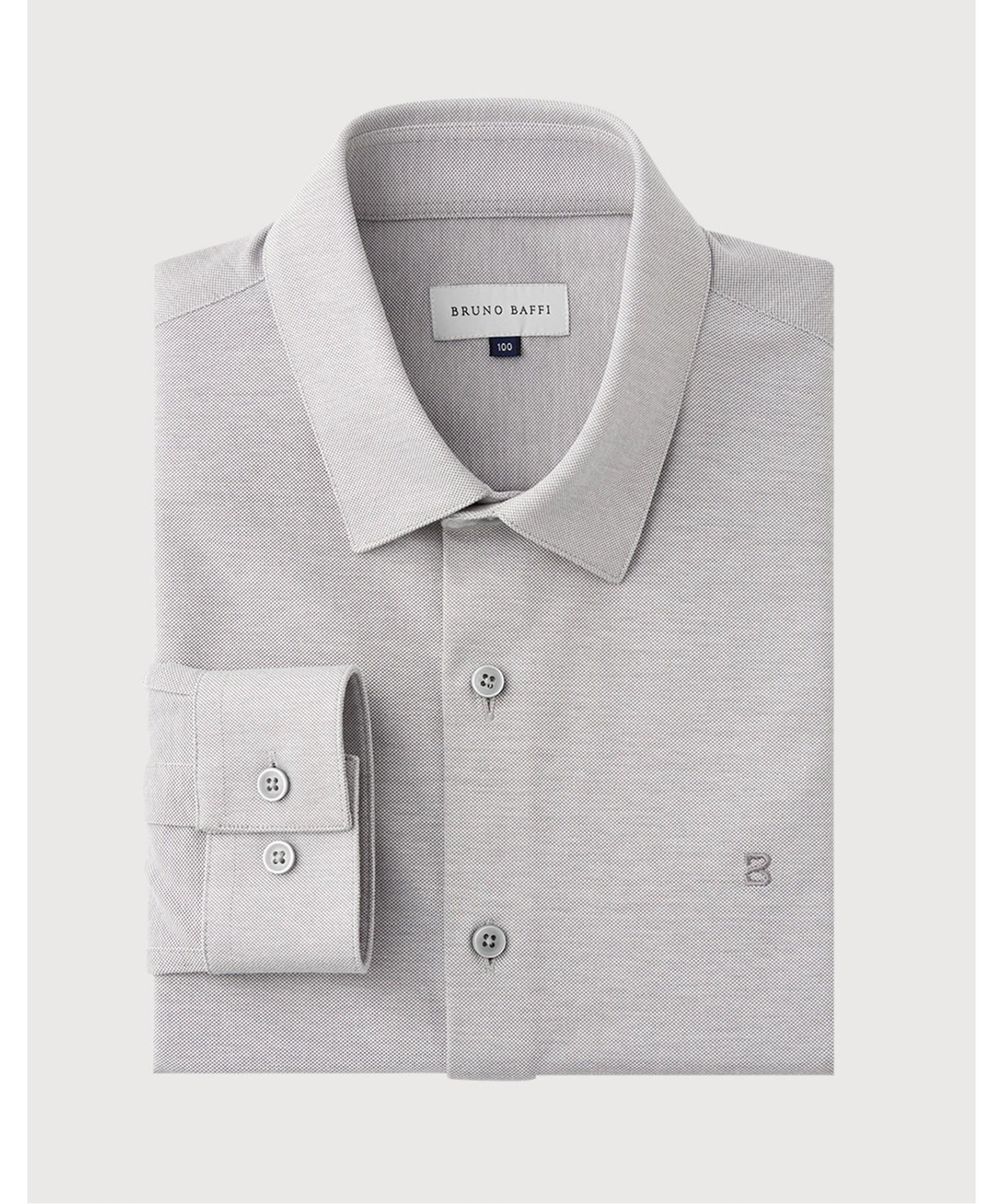 Bruno Vaffi B Bruno Хлопковая смесовая рубашка_Martl3S1271 Grey(04)/105