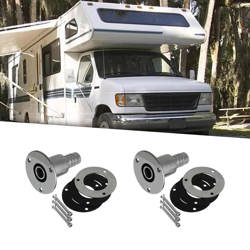 Straight thru Hull Exhaust Fitting 22/24mm for 22/24mm Inner Diameter Hose Pipe 24mm