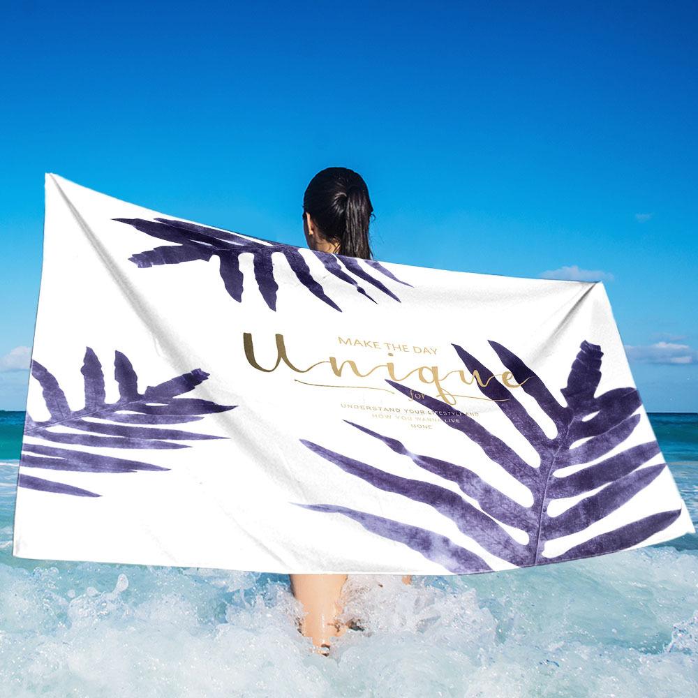 Blue Sea Turtle Beach Towel, Soft Microfiber Quick Dry Oversized Bath Towel, Nautical Summer Pool Blanket 1pcs