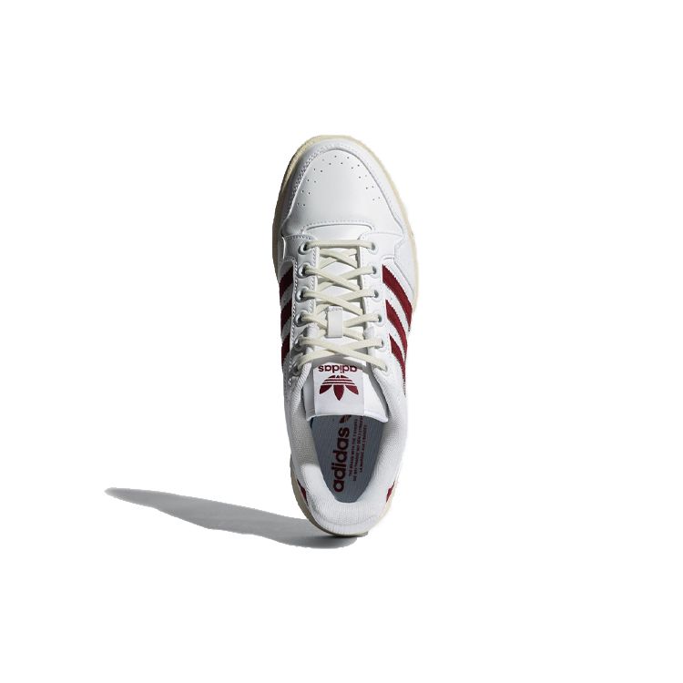 Adidas Originals NY 90 Stripes Leather Casual Slip Resistant Durable Low Top Skate Shoes Unisex Sneakers White Red HQ4271
