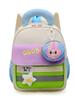 Color-Block Lightweight Spine-Protecting Cartoon Backpack for Girls