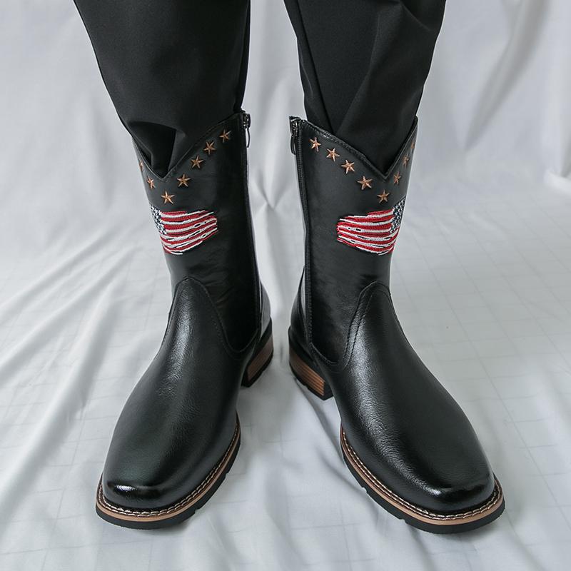 Fashion Winter Men Business Chelsea Boots Black Brown Men Casual Comfortable Riding Boots Outdoor Training Boots Size 39-48 Men Boots