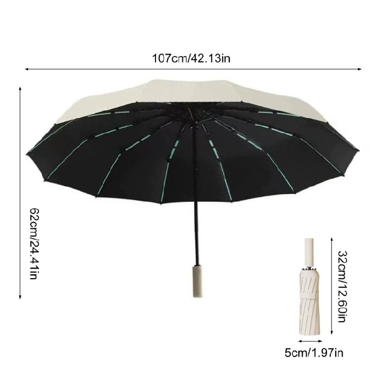 60 Rib Umbrella with Easy Auto Open/Close Feature Sun Rain Protective Umbrellas Automatic Fold