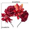 Butterfly Design Flowers Headband Handmade Rose Flower Crown  For Women Girl
