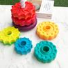 Rotated Rainbow Tower Stacking Music Color Nesting Ring 3+ Years Old Montessori Turn Turret Puzzle Early Education Toys Gift