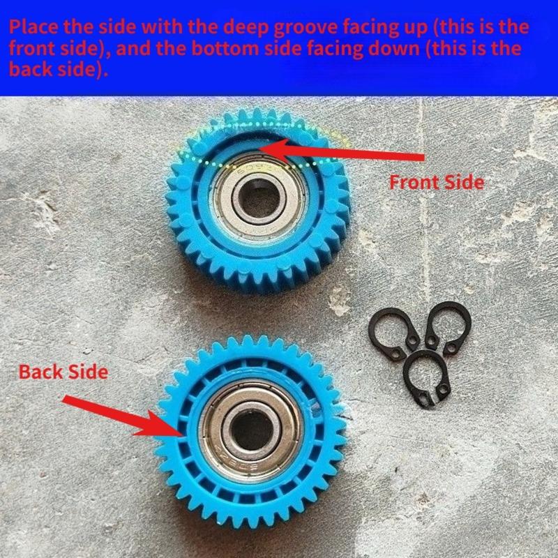 3PCS E-Bike Nylon Gear 36 Teeth 38x12mm Planetary Motor Gear with 608Z Bearing Wheel Electric Bike Nylon Gear Replacement Parts
