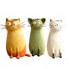 Quirky Cat Vase Handcrafted Resin Cat Flower Vase Funny Kitty Planter for Desk Shelf Boho Home Decor Gift for Cats Lovers