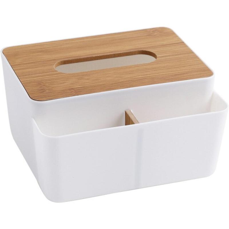 

Multifunctional Bamboo Pen Cover Remote Control Safe Storage Container For Home And Office | Paper Holder