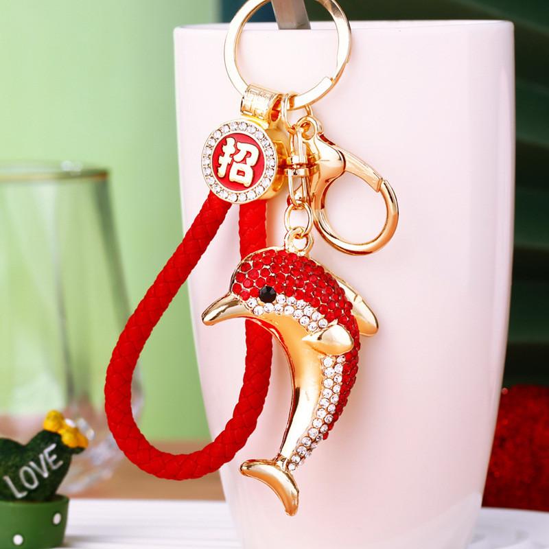 Stunning Rhinestone Dolphin Car Keychain Cute Unique Gift For Women Stylish Accessories