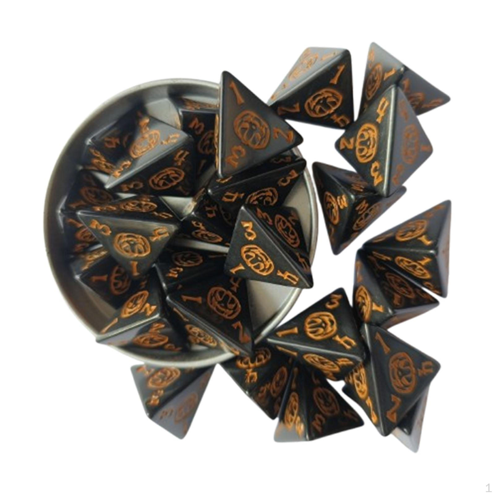 

25 Acrylic Pieces D4 Dices, 4 Siares Dices Party Toys, Polyuddral Set for RPG Table Games чёрный