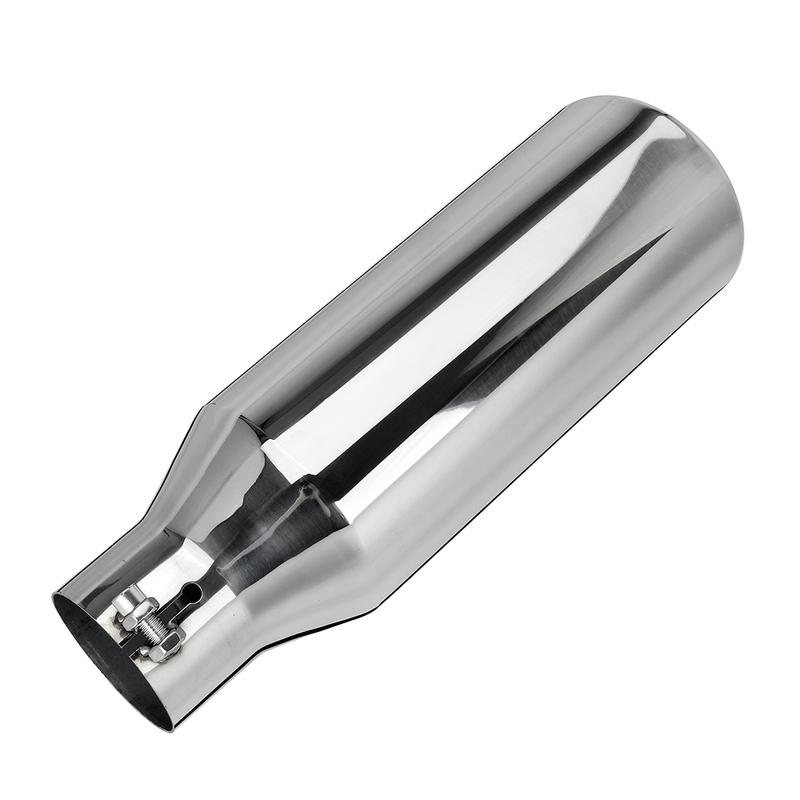 Universal Car Straight Exhaust Tip 2.5 Inch Inlet 4 Inch Outlet 12 Inch Length Stainless Steel Muffler Tip For Car Tailpipe
