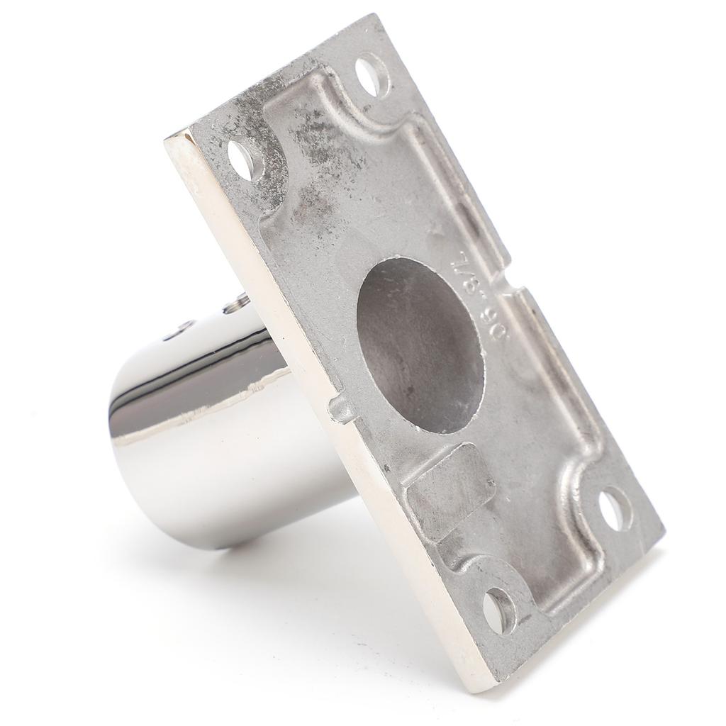 Stanchion Base Stainless Steel 90 Degree Rectangular AntiCorrosion Polishing Hnadrail Fitting for Boat Yacht(22mm )