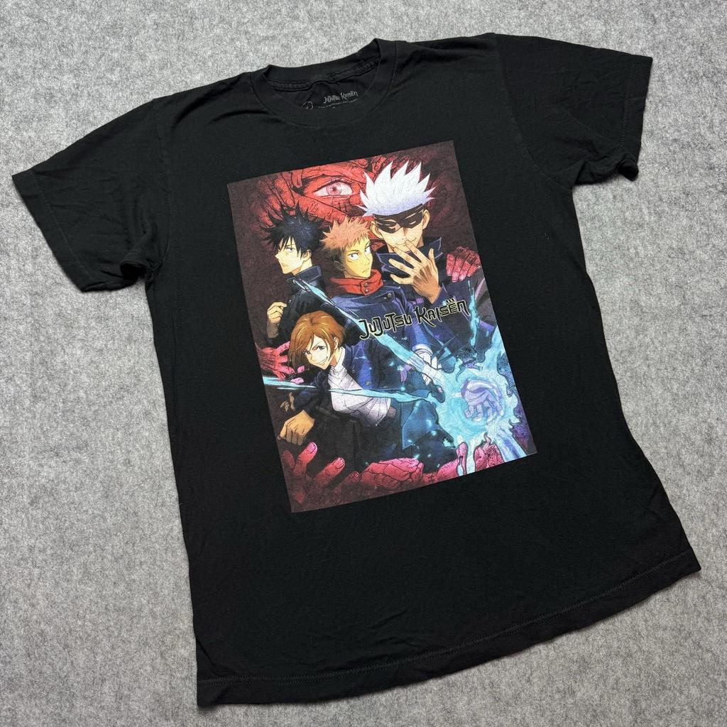 Jujutsu Kaisen Shirt Mens Medium Black Yuji Gojo Sukuna Anime Graphic Tee Unisex T-Shirt