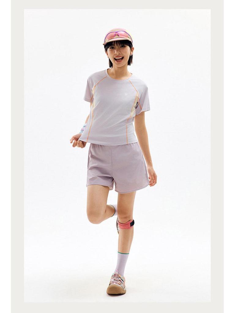Women's FX Outdoor Quick-Dry Antibacterial Short Sleeve Sports T-Shirt with Sun Protection - Breathable Summer Running & Fitness Top