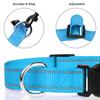 Reflective Dog Collar Nylon Dog Collar with Metal D-Ring Adjustable Fit Safe Dog Collar for Small Large Medium Dogs Night Walking
