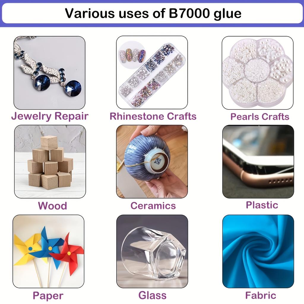 B7000-E8000 Adhesive – Waterproof, Transparent Epoxy Resin Adhesive for Jewellery and Mobile Phones