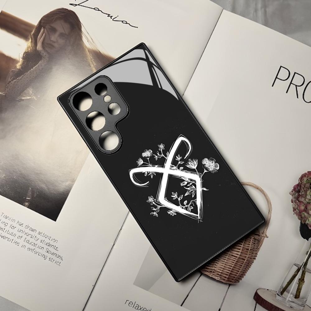 Shadowhunters Phone Case for Samsung Galaxy S24 S23 S22 S20 A24 A54 S21 A34 A53 Note20 M54 Fe Ultra Plus Black Glass Cover