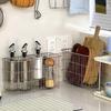304 Stainless Steel Kitchen Drain Basket Rust-proof Tableware Storage Rack  Bathroom
