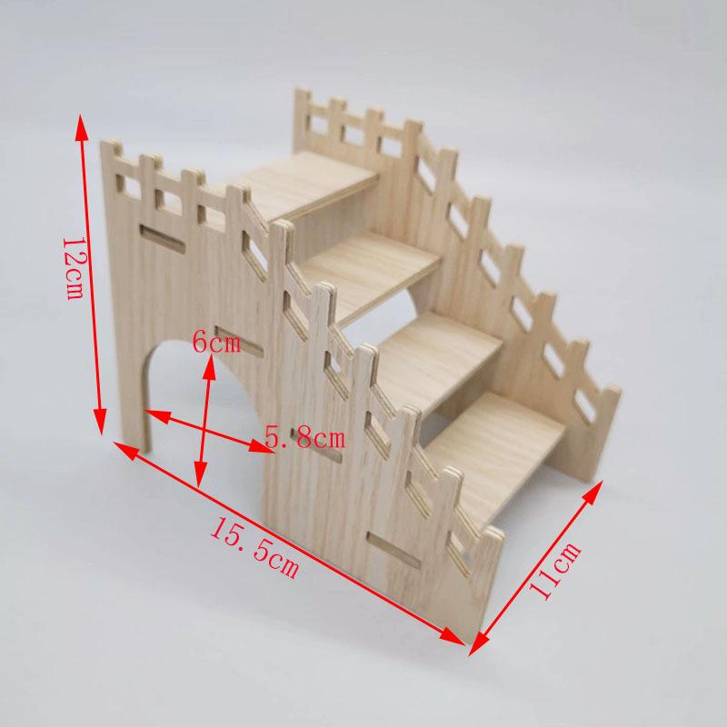 Hamster Solid Wood Villa: Nest, Hideaway, Toy & Ornament for Small Pets