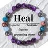 Amethyst Rhodonite Aquamarine Chrysocolla And Hematite Beaded Bracelet Multicolor Fashion Jewelry For Daily Wear Simple Versatile Accessory