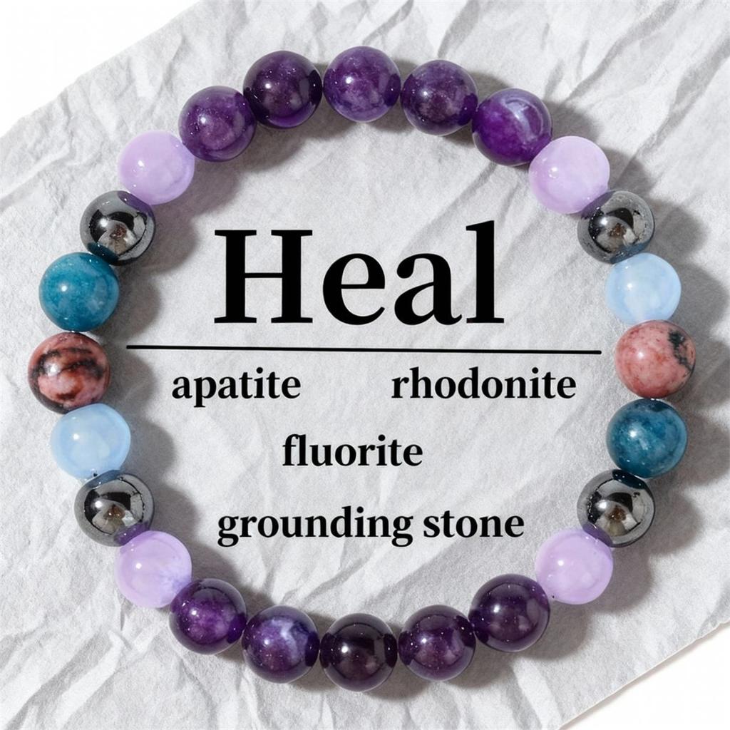 Amethyst Rhodonite Aquamarine Chrysocolla And Hematite Beaded Bracelet Multicolor Fashion Jewelry For Daily Wear Simple Versatile Accessory