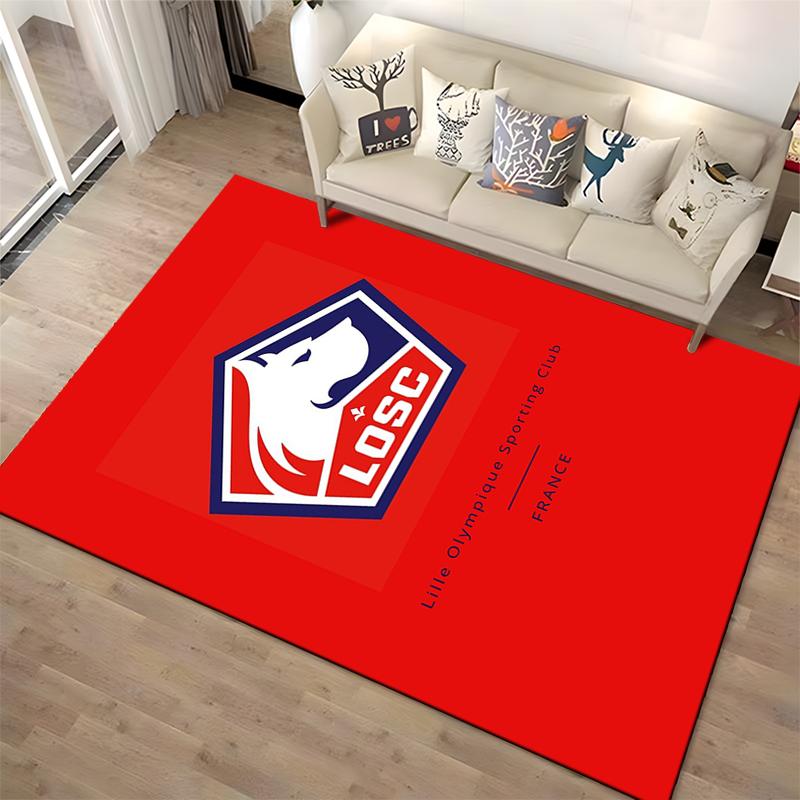 LOSC Team Logo Design Rug Non-slip Rug Suitable for Living Room and Bedroom Sofas