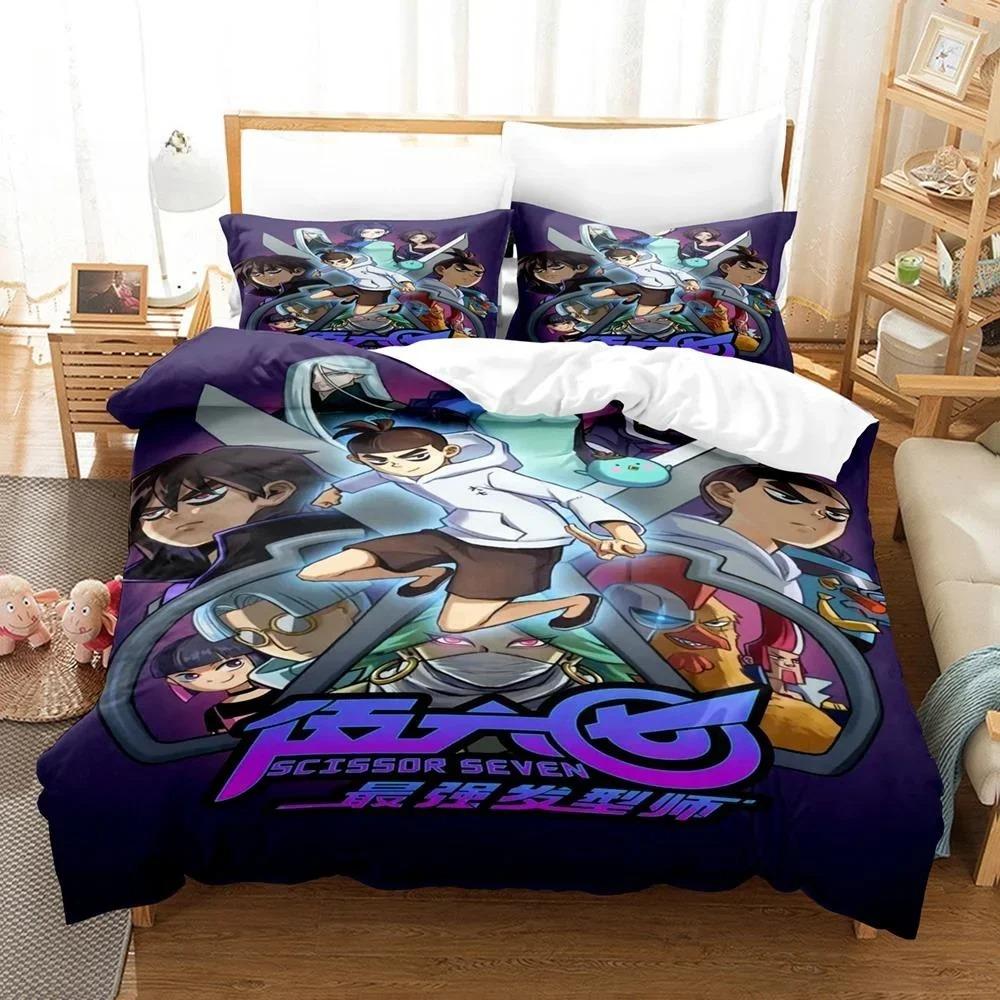 3D Print Anime Scissor Seve Bedding Set Single Twin Full Queen King Size Bed Set Adult Kid Bedroom Duvetcover Sets Home Textiles