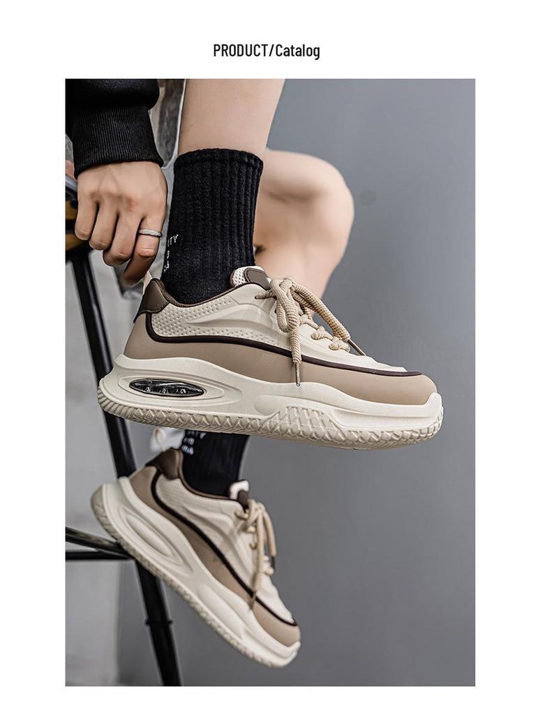 2025 Men's Trendy Breathable Casual Dad Shoes - Spring Thick-Soled Sports Style