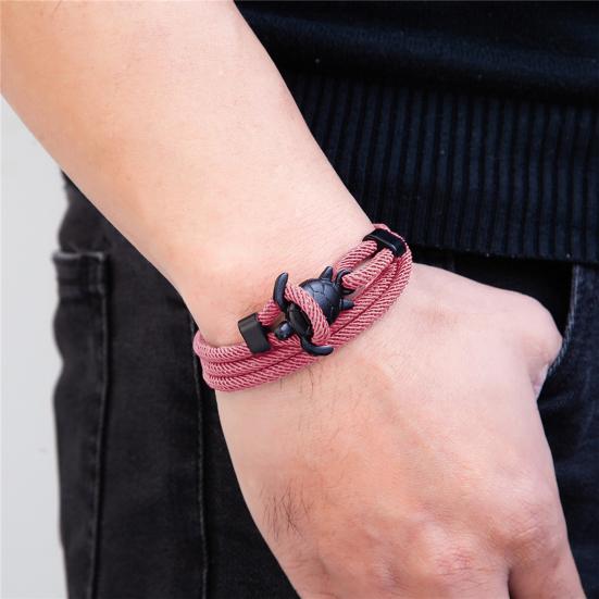Couple Bracelet 3 Layers Handmade Long Solid Color Braided Rope Multi-colors Gift Soft Sea Turtle Charm Women Bracelet Fashion Jewelry