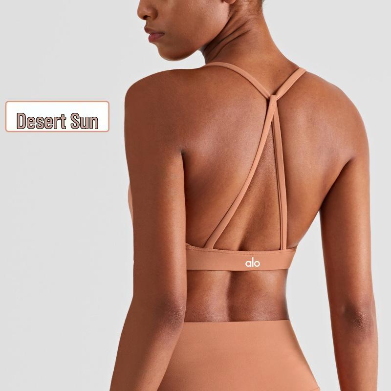 Alo Damen Stoßfester Yoga Sport-BH - Schöner Rücken Pilates Fitness-West