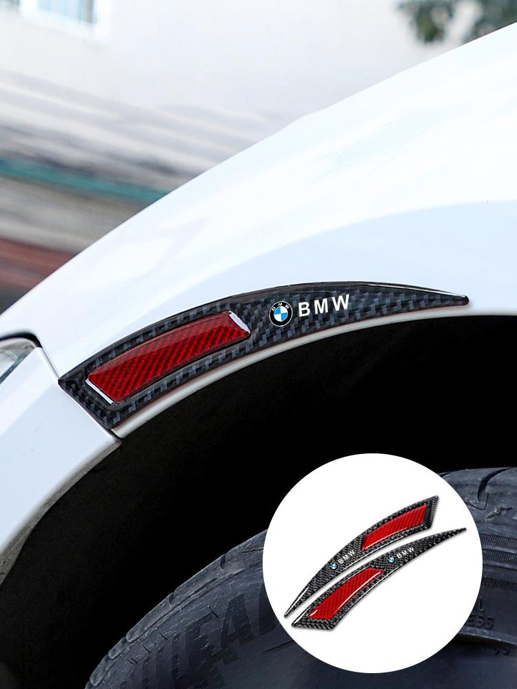 WCHT7 Car Wheel Eyebrow Strip Anti-collision Stickers Warning Reflector Decal For BMW X1 X2 X3 X4 X5 X6 X7 GT E53 E70 E71 F25 E84 M