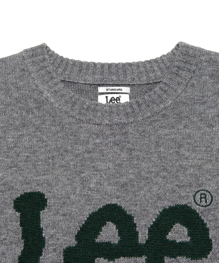 LEE Big Twitch Logo Knit Grey