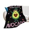 Süße Avocado Lustige Kawaii Fruchtdecke Weiche Leichte Überwurfdecken Gemütliche Flanell Bettüberwürfe für Sofa Couch Reise Zimmer Dekoration