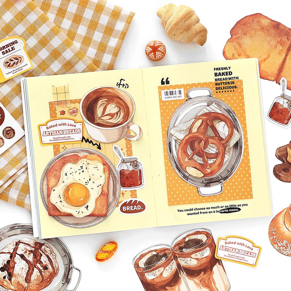 20sheets/bag Fifth Material Pack Snacks Desserts Fruits Daily Life Items Pattern Folding Notes for Message Paper Greeting Cards